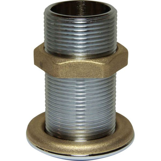 Maestrini Chrome Skin Fitting (Domed, 1-1/2" BSP, 84.5mm Long)