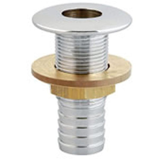 Maestrini Chrome Brass Skin Fitting (1-1/2" BSP, 44mm Hose Tail)