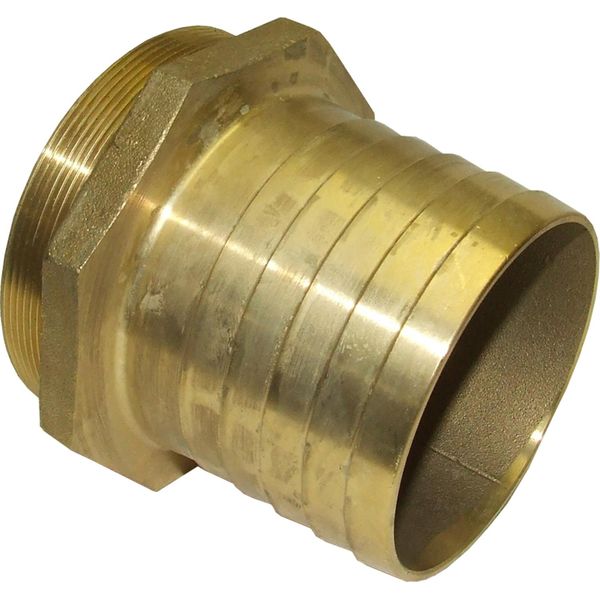 Maestrini Brass Straight Hose Tail (4" BSP Male to 102mm Hose)
