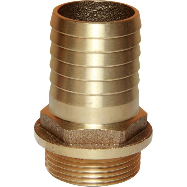 Maestrini Bronze Straight Hose Tail (1-1/4" BSP Male to 38mm Hose)