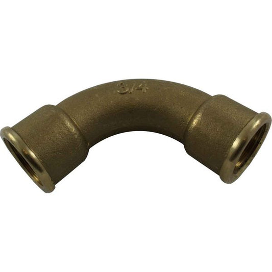 Maestrini Brass Swept 90 Degree Elbow (Female Ports / 3/4" BSP)