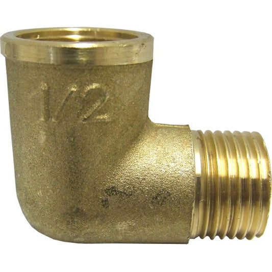 Maestrini Brass Compact 90 Degree Elbow (1/2" BSPT Male/BSP Female)