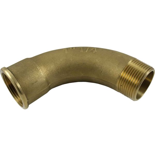 Maestrini Brass Swept 90 Degree Elbow (1-1/4" BSPT Male/BSP Female)