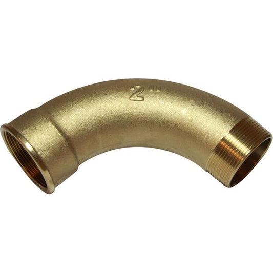 Maestrini Brass Swept 90 Degree Elbow (2" BSPT Male/BSP Female)