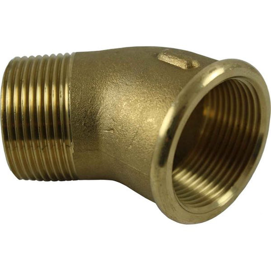 Maestrini Brass Compact 45 Degree Elbow (1-1/4" BSPT Male/BSP Female)