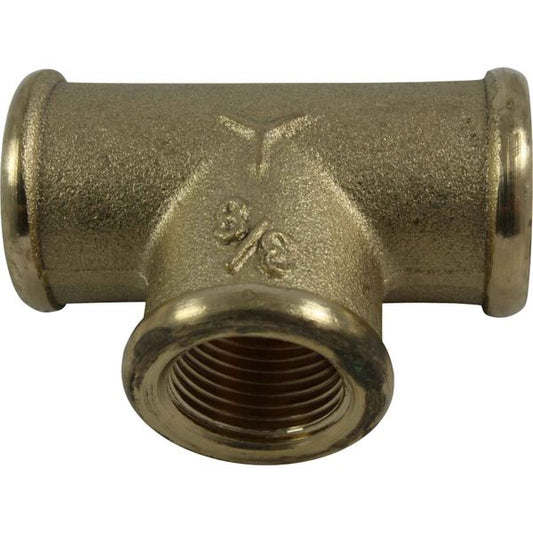 Maestrini Brass Equal Tee Fitting (Female Ports / 3/8" BSP)