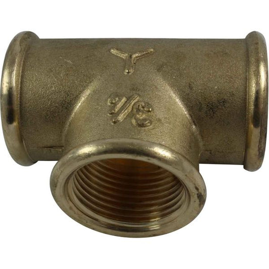 Maestrini Brass Equal Tee Fitting (Female Ports / 3/4" BSP)