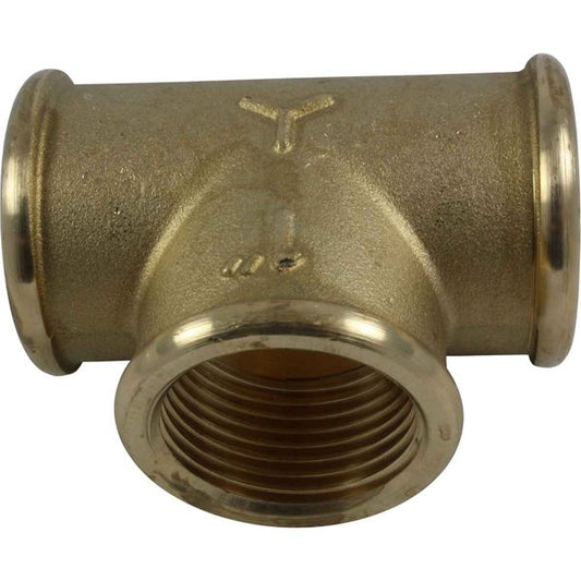 Maestrini Brass Equal Tee Fitting (Female Ports / 1" BSP)