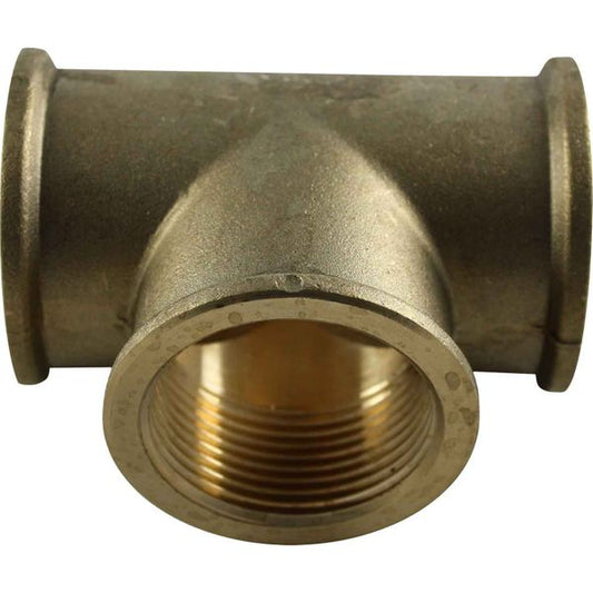 Maestrini Brass Equal Tee Fitting (Female Ports / 1-1/4" BSP)