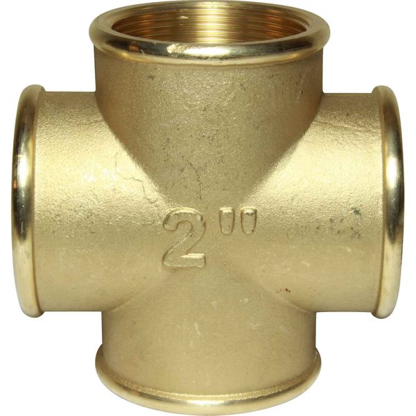 Maestrini Brass Equal Cross Fitting (Female Ports / 2" BSP)