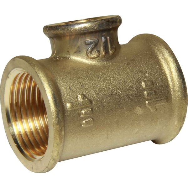 Maestrini Brass Unequal Tee Fitting (Female Ports / 1" x 1/2" BSP)