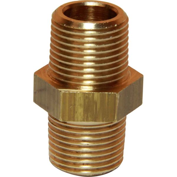 Maestrini Brass Equal Nipple (Male Thread / 3/8" BSPT)