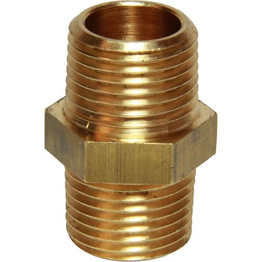Maestrini Brass Equal Nipple (Male Thread / 1/2" BSPT)