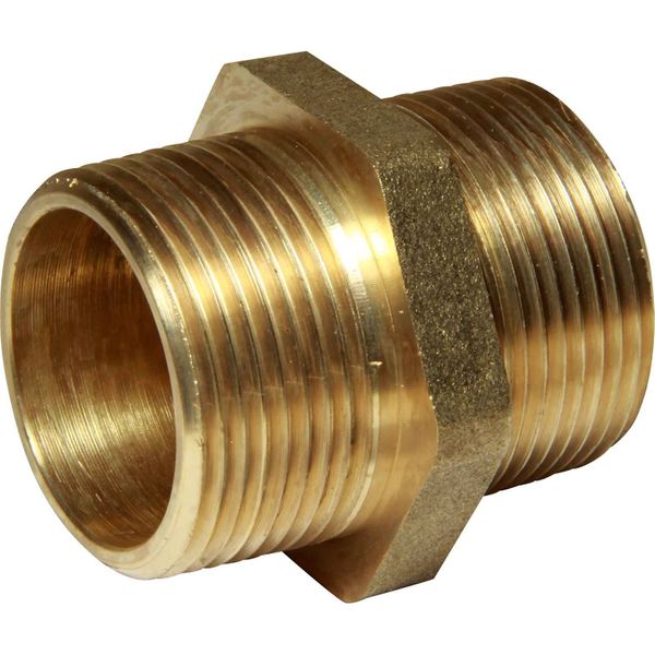 Maestrini Brass Equal Nipple (Male Thread / 1-1/4" BSPT)