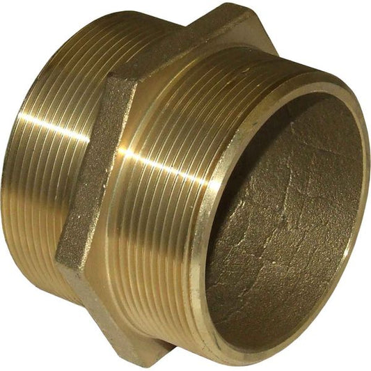 Maestrini Brass Equal Nipple (Male Thread / 2-1/2" BSPT)