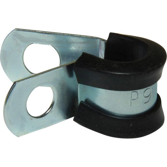 AG Zinc Rubber Lined P Clips (9mm / Pack of 10)
