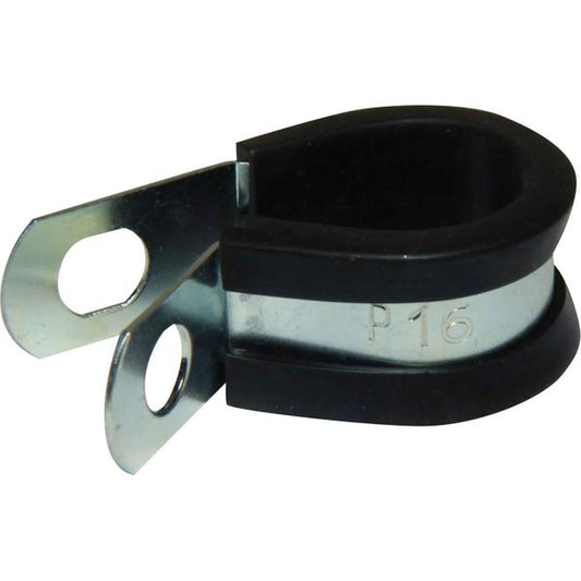 AG Zinc Rubber Lined P Clips (16mm / Pack of 10)