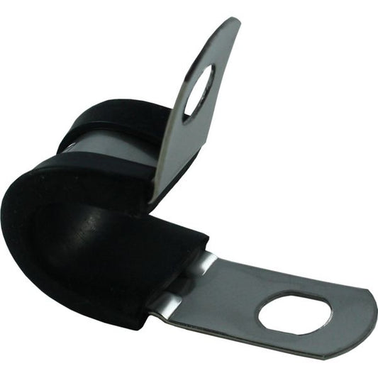 AG Stainless Steel Rubber Lined P Clips (10mm / Pack of 10)