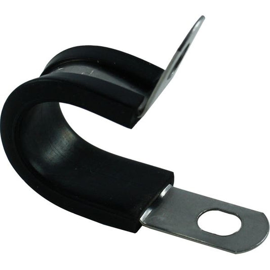 AG Stainless Steel Rubber Lined P Clips (16mm / Pack of 10)