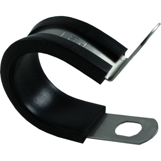 AG Stainless Steel Rubber Lined P Clips (21mm / Pack of 5)