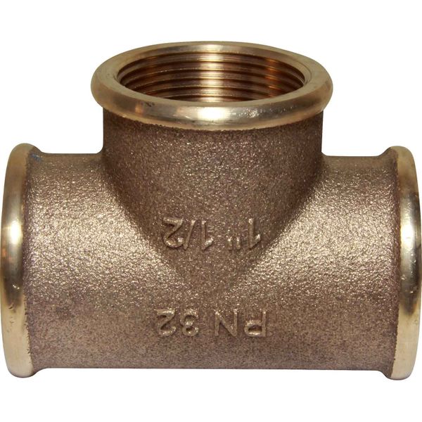 Maestrini Bronze Equal Tee Fitting (Female Ports / 1-1/2" BSP)