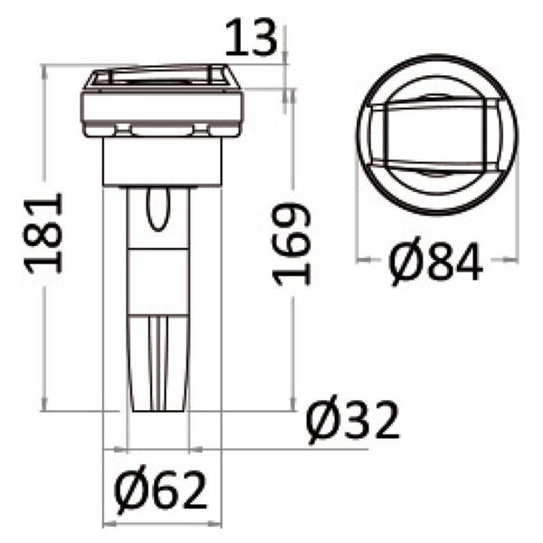 Osculati Saturn Shower with Built-In Horizontal Mixer