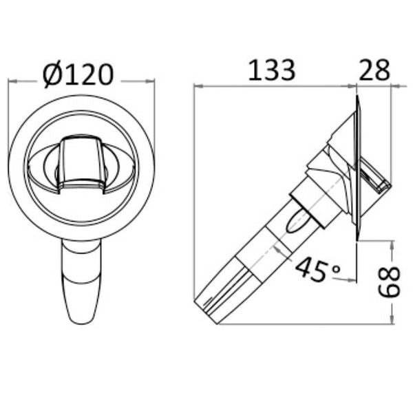 Osculati Saturn Shower with Built-In Vertical Mixer