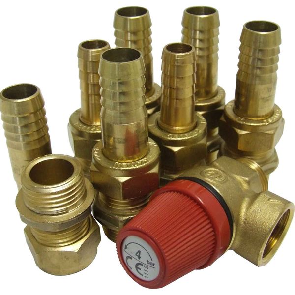 Hotpot Calorifier Fitting Kit (16mm PRV & Coils / 13mm Water)