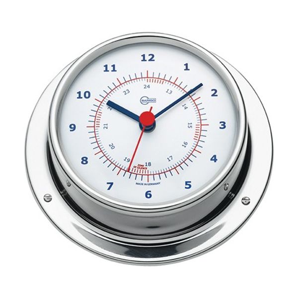 Barigo Clock in Stainless Steel 85mm Dial (110mm x 32mm)