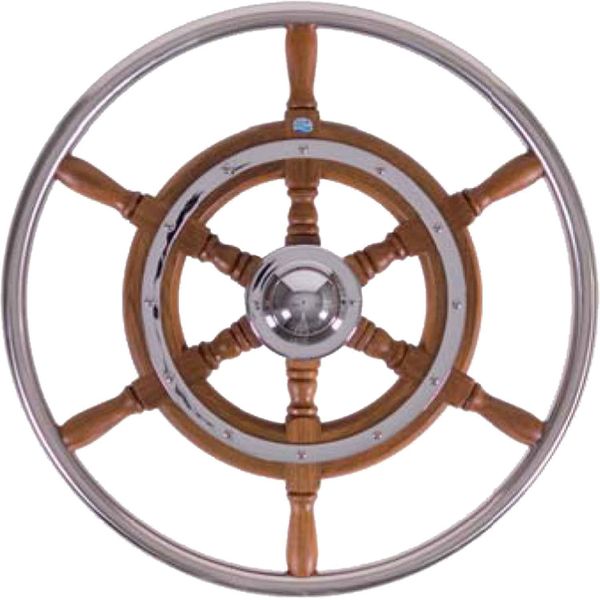 Stazo Type 03 Wooden Steering Wheel with Stainless Steel Rim (500mm)