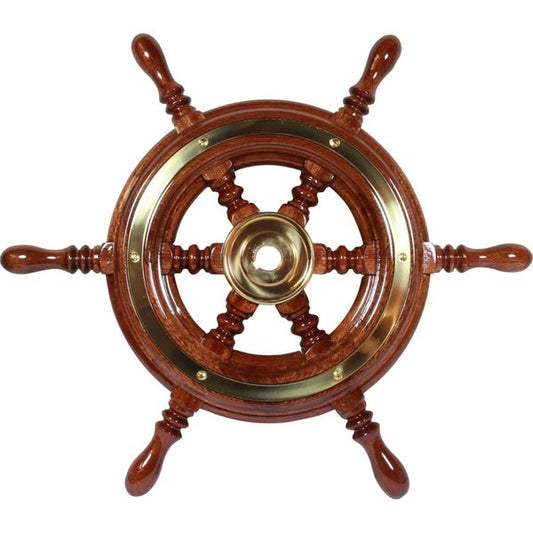 Osculati Wooden Spoked Steering Wheel (370mm)