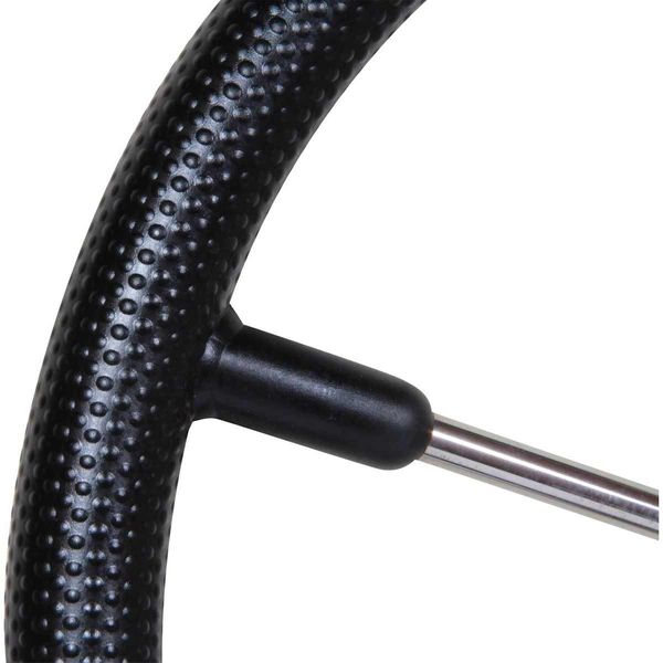 Osculati Stainless Steel Steering Wheel (Black Rim / 350mm)