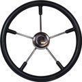 Osculati Stainless Steel Steering Wheel (Black Padded Rim / 400mm)