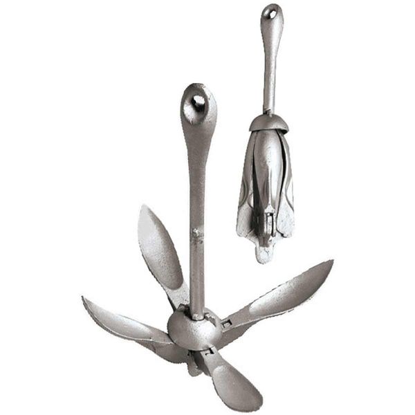 Foldable Grapnel Anchor (2.5kg / Galvanised Steel)