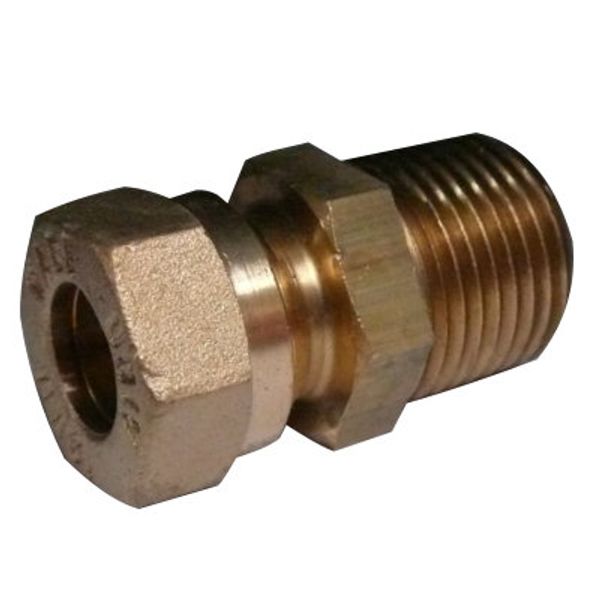 AG Male Compression Coupling (3/8" BSP Taper to 1/2" Compression)