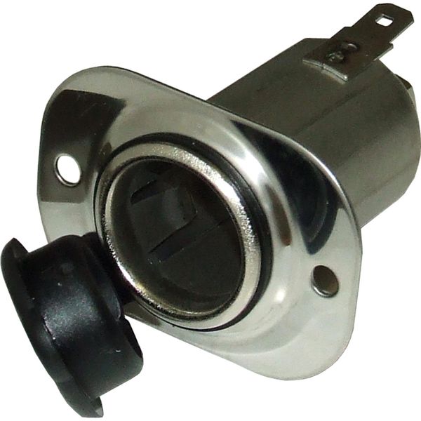 Cigarette Lighter Recess Mount Socket and Cover (Stainless Steel)