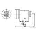 Osculati Double A+C Type USB 12/24V Plug Adaptor