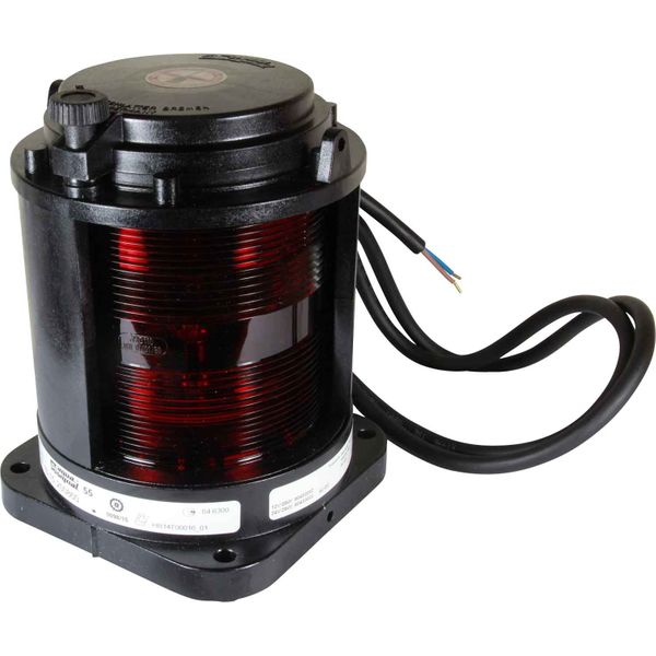 Aqua Signal 55 Port Red Navigation Light (Black Case / 24V / 25W)