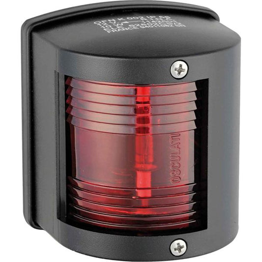 Two 5 Series Port Red Navigation Light (Black Case / 12V / 10W)