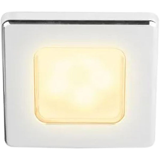 Hella EuroLED 75 Square Down Light in Chrome (12V / Warm White)