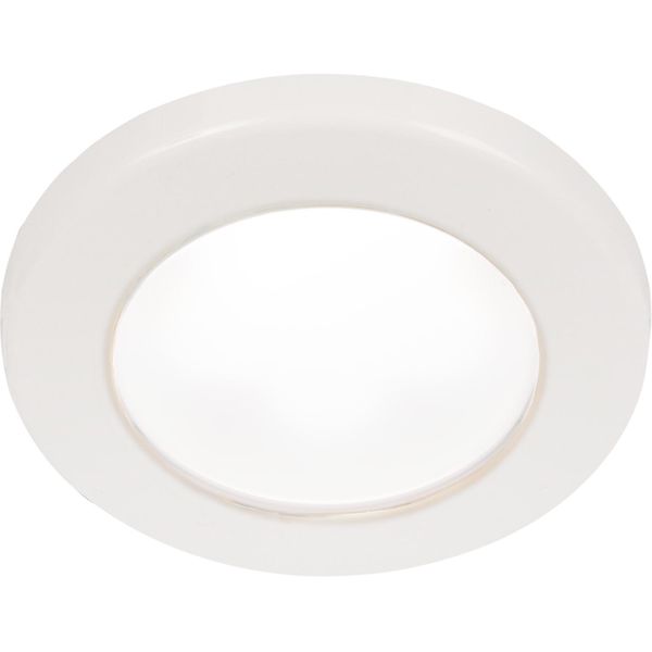 Hella EuroLED 75 Recess Mount Light with White Rim (White / 24V)