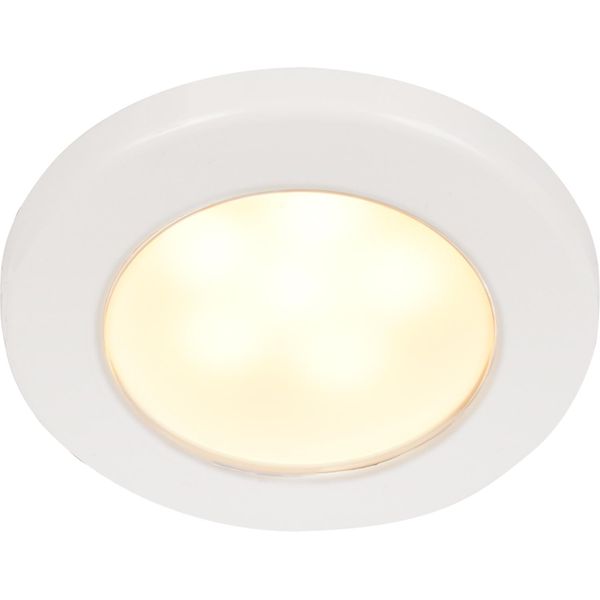 Hella EuroLED 75 Recess Mount Light with White Rim (Warm White / 24V)