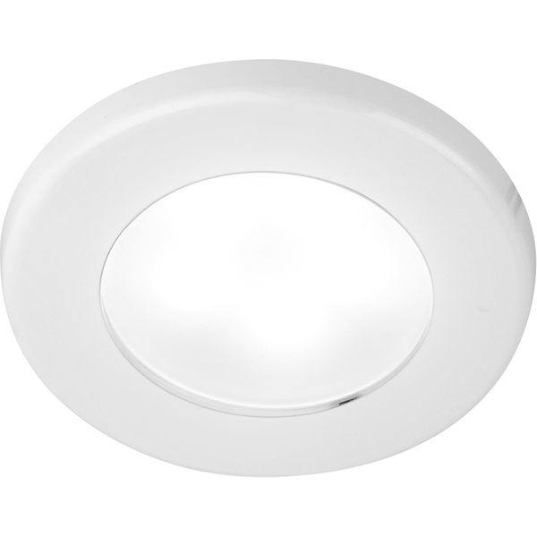 Hella EuroLED 75 Low Profile Round Light (White Case / White + Red)