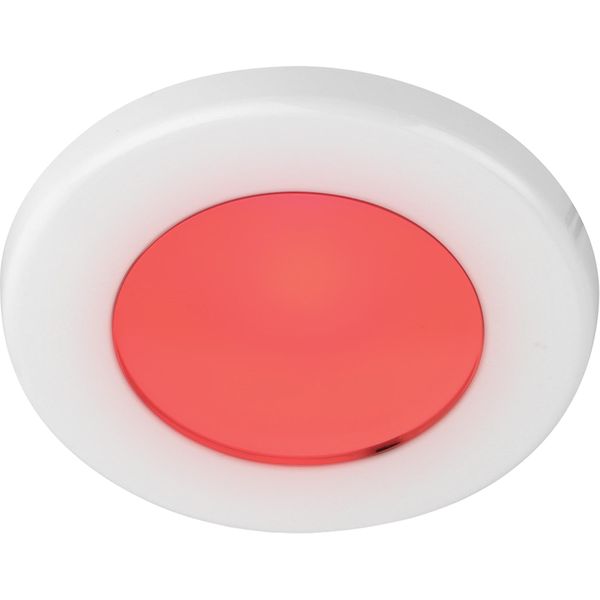 Hella EuroLED 75 Low Profile Round Light (White Case / Warm White+Red)