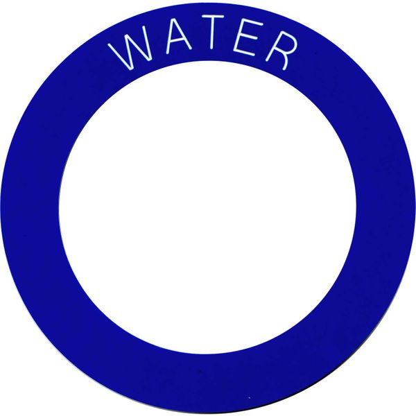 Water Filler Label (130mm OD / 93mm ID)