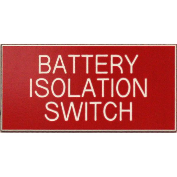 Battery Isolation Label (50mm x 25mm)