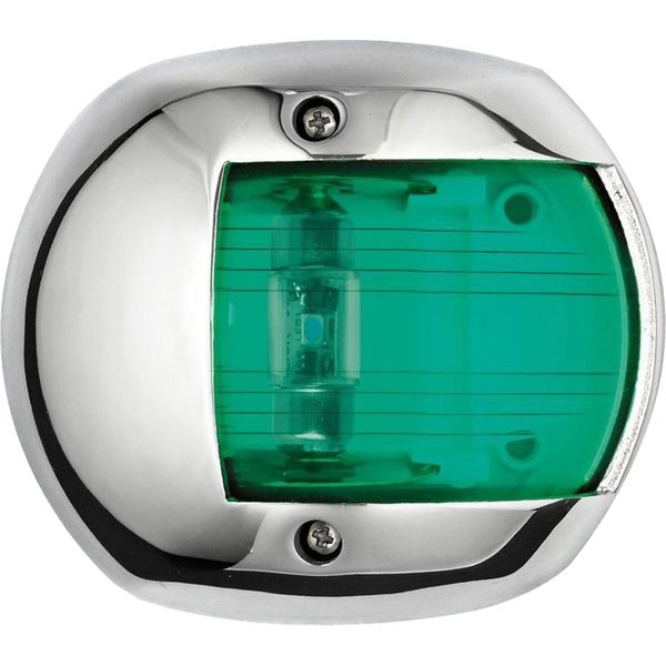 Starboard Green LED Navigation Light (Compact / Stainless / 12V & 24V)