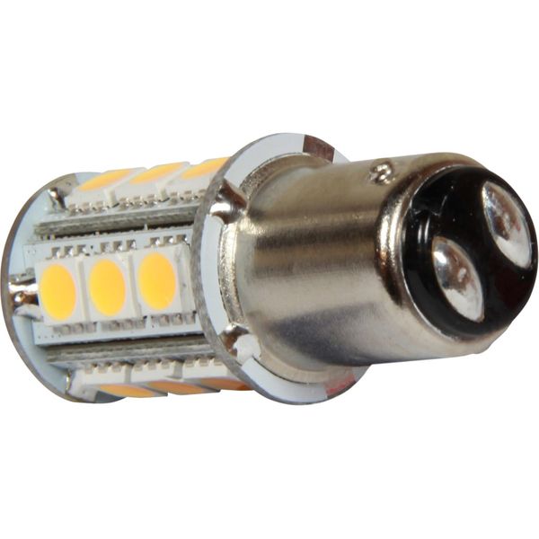 White LED BA15d Light Bulb (10V - 30V / 2.5W)