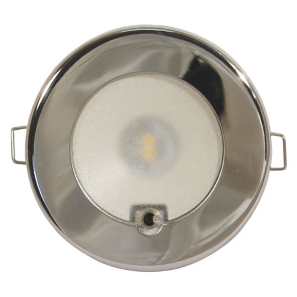 Quick Ted LED Downlight Stainless Steel (12/24V, Warm White, Switched)
