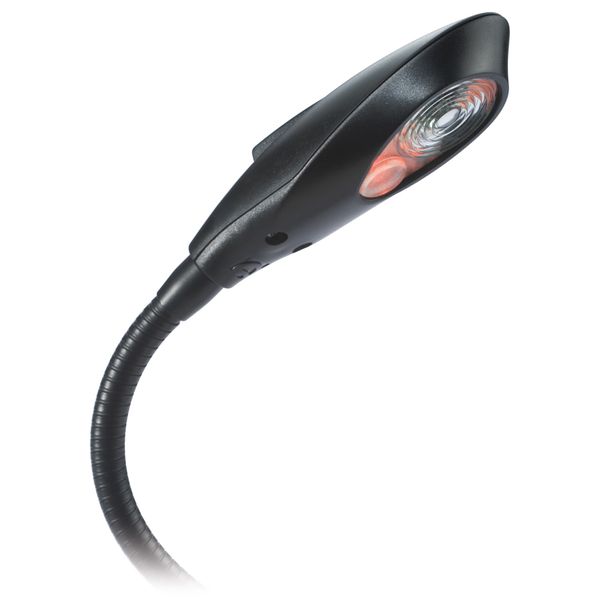 Quick Shark LED Reading Light Black (12/24V, Daylight/Red, Switch)